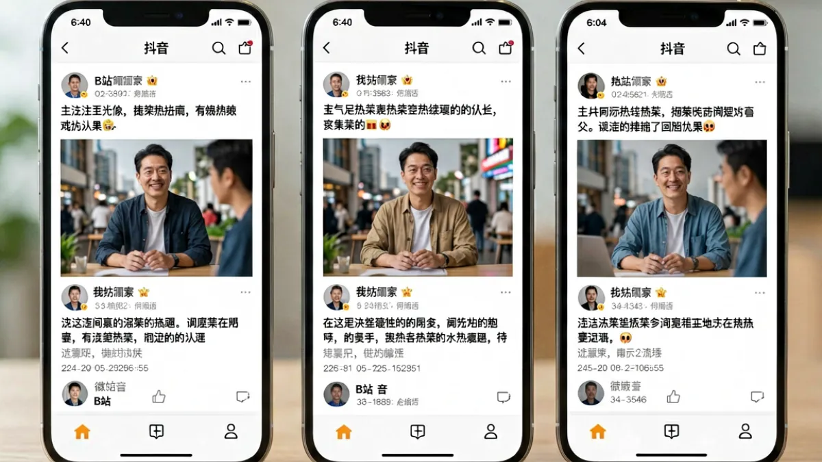 草b相关网络热梗讨论截图，多个社区账号同时转发同一条草b出圈内容